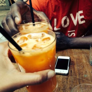 Carrot Juice at Mama Roux